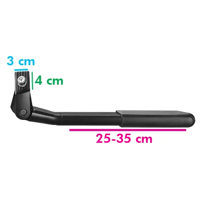 Béquille Latérale Réglable Noire Power 26-28 Pouces - Ursus 3 Béquille Latérale Réglable Noire Power 26-28 Pouces - Ursus – Image 2