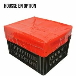 Kerri Caisse PVC Noir Sur Porte Bagage Vélo - Large -Accessoires De Vélo Soldes caisse pvc noir sur porte bagage velo large full 3