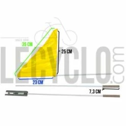 Messingschlager Drapeau De Sécurité Pour Vélo Et Remorque -Accessoires De Vélo Soldes drapeau de securite pour velo et remorque dim jaune