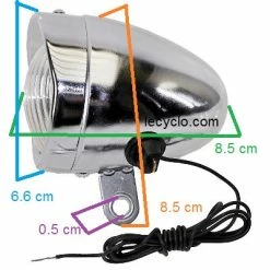 Brandless Feu Avant Dynamo Vintage Sur Fourche De Vélo -Accessoires De Vélo Soldes feu avant dynamo vintage sur fourche de velo full 6