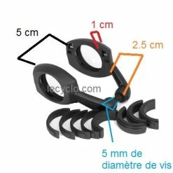 Busch-mueller Fixation Sur Cintre Pour Feu Avant Sur Fourche Busch And Muller -Accessoires De Vélo Soldes fixation sur cintre pour feu avant sur fourche busch and muller full 6