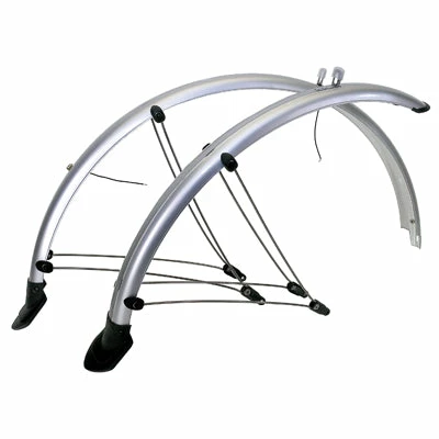 Messingschlager Paire De Garde Boue Pour Vélo 26 Pouces Avec Câble électrique - 60 Mm 2 Messingschlager Paire De Garde Boue Pour Vélo 26 Pouces Avec Câble électrique - 60 Mm