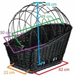 Panier Arrière En Osier Pour Chien Sur Porte Bagage Vélo -Trixie -Accessoires De Vélo Soldes panier arriere en osier pour chien sur porte bagage velo trixie full 4