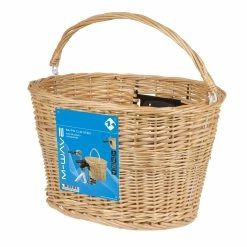 Panier Vélo Avant Osier Sur Guidon M-Wave -Accessoires De Vélo Soldes panier velo osier m wave 4