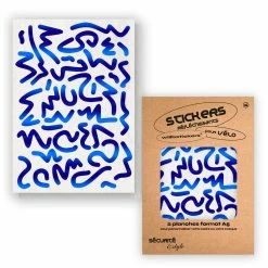 Stickers Réfléchissants Pour Cadre De Vélo Motif Louvre Will B -Accessoires De Vélo Soldes stickers velo will b motif louvre bleu